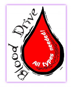 graphic advertising a blood drive