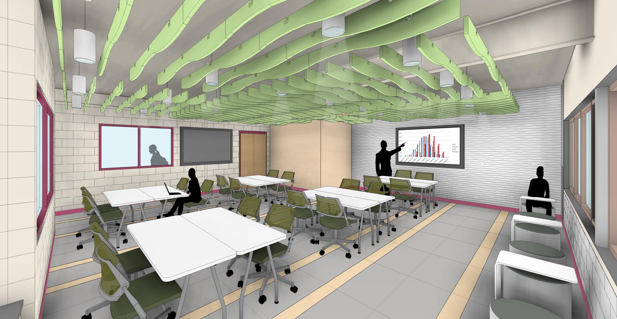 Architect rendering of computer lab