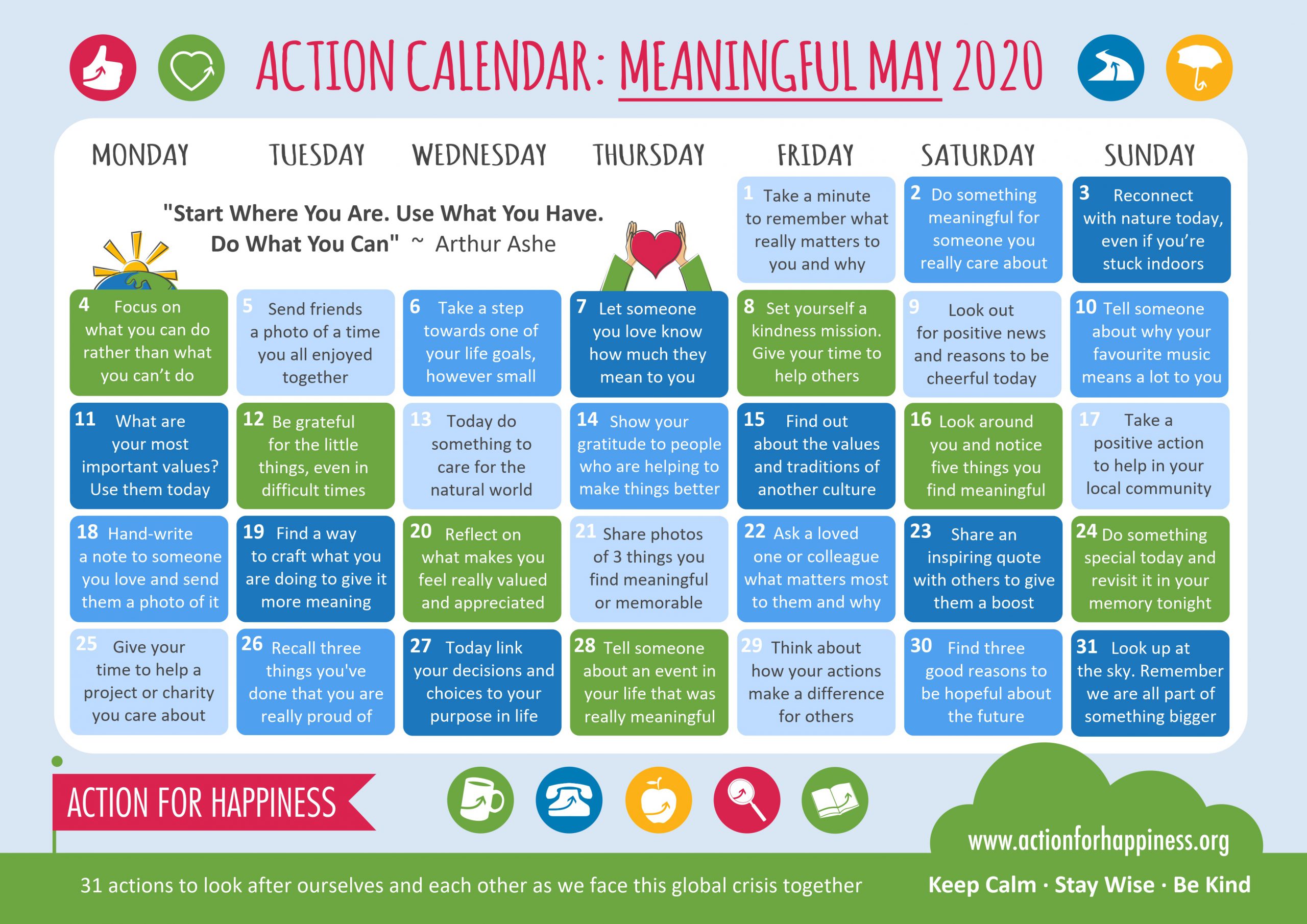 May activities calendar