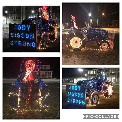 Photos of decorated tractor