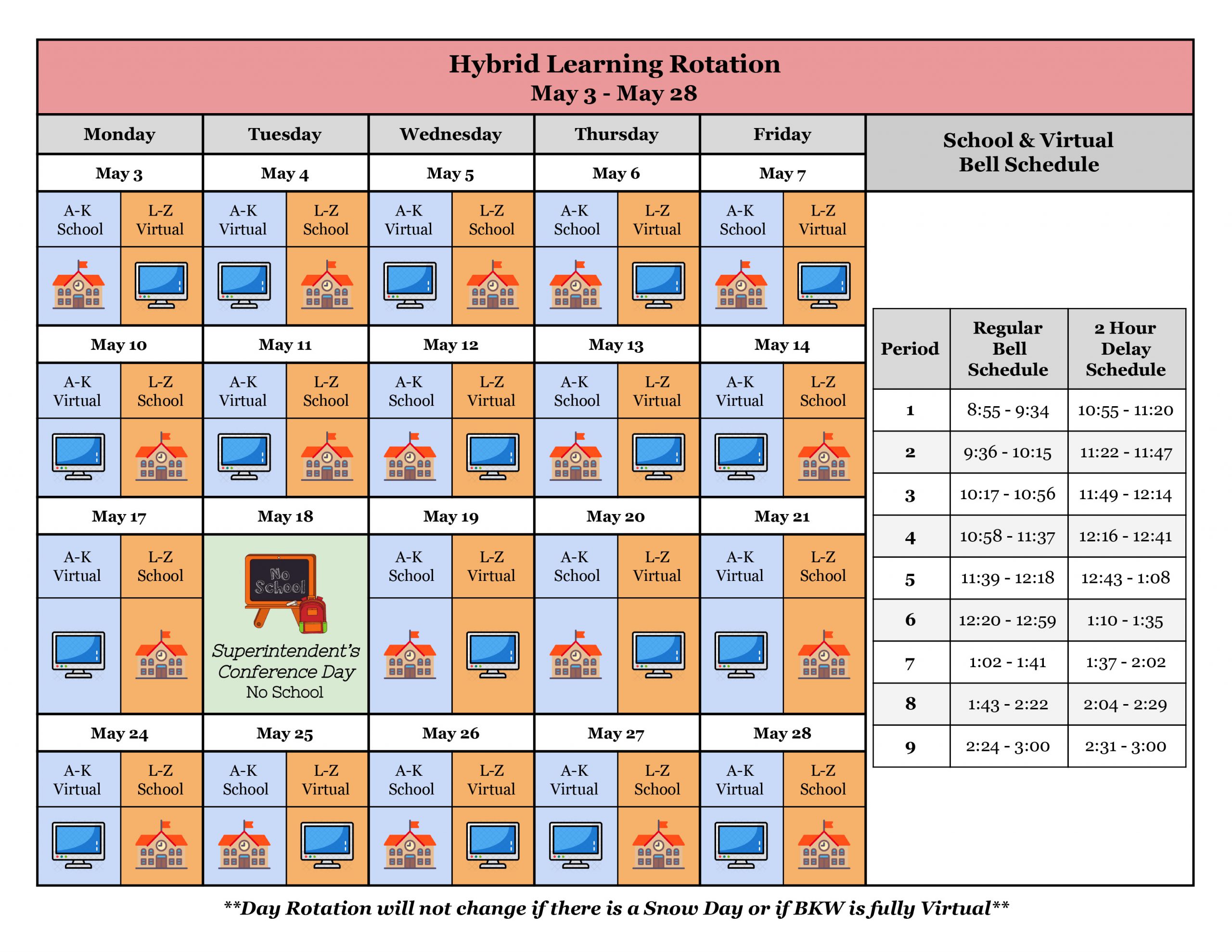 May rotation calendar