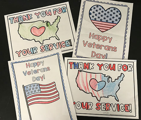 student thank you veterans artwork