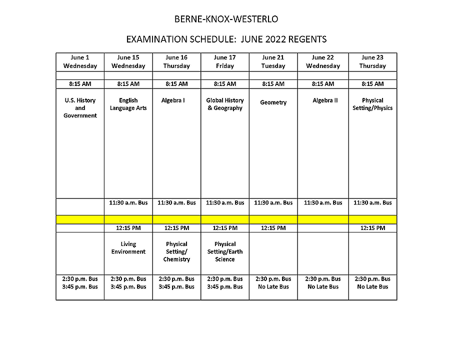 Principal's message May 10, 2022 BerneKnoxWesterlo Central School