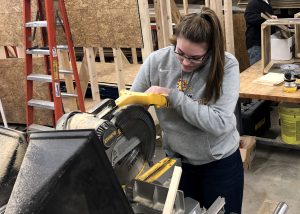 Former BKW graduate (Class of 2020) Reagan Smith hard at work while participating in the Construction/Heavy Equipment program on the BOCES Career & Technical School – Schoharie Campus.