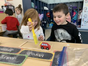 BKW Elementary students learning about the power of magnets during their recent class activity.