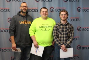 BKW seniors Tyler Harnett and Nate Lupi after participating in the letter of intent ceremony with The Laborers’ International Union of North America Local 157.