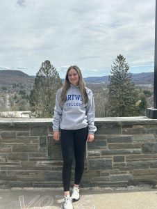 BKW senior Ashlee Stevens taking a moment to pose on the Hartwick College campus.