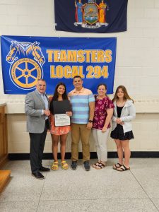 BKW senior Julia Sherman (second from left) posing her her family at a recent awards ceremony.