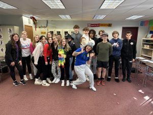 Mrs. Burke (blue shirt in front) brings an incredible energy to her classroom. For Halloween, she brought that same passion to connect with BKW students to introduce the positivity of Spanish culture.