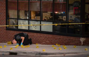 BKW graduate Joshua VonHaugg assisting with a crime scene investigation.