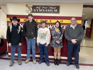 Members of the BKW Bowling Team with Coach Decker.