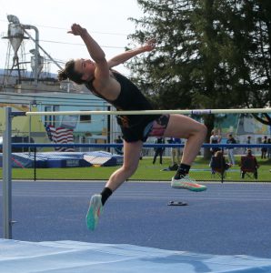 Arlan Wright - 400 Meter Hurdles and High Jump. Photo courtesy of Mike Koff of the Altamont Enterprise.