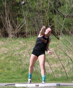 Mackenzie Lawrence - Shot Put. Photo courtesy of Mike Koff of the Altamont Enterprise.