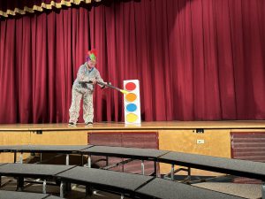 Berne Public Library librarian Ms. Stempel made a surprise visit to remind families and students to visit the Berne Public Library during the summer months!
