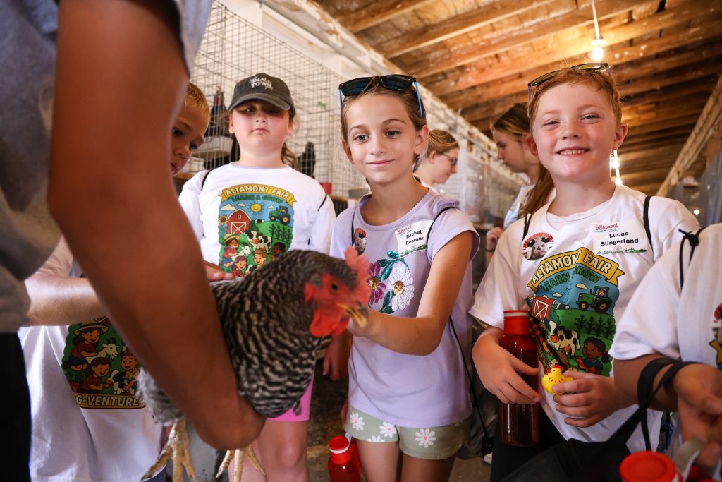 BKW students getting a first-hand experience at the first-ever Ag-venture event courtesy of our friends at the Altamont Fairgrounds.