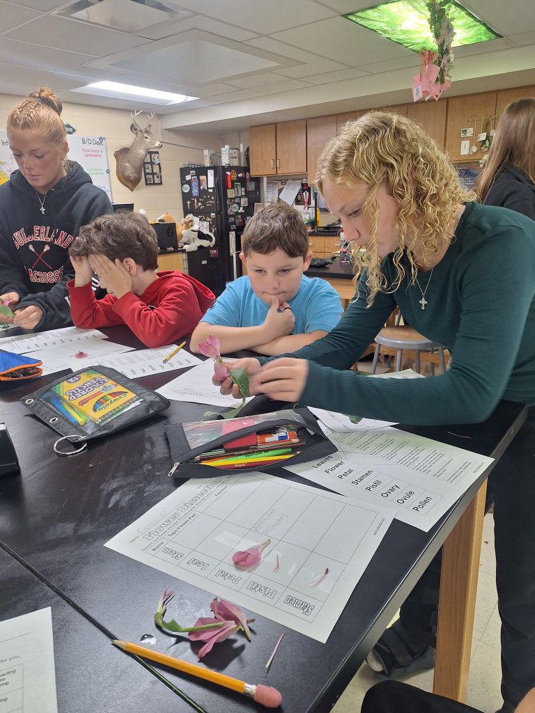 Nothing beats a collaboration featuring Mrs. Kehrer's secondary students and some of our elementary fourth-graders.