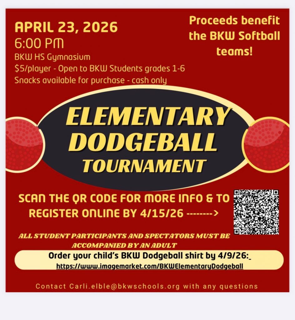Elementary Dodgeball Tournament flyer.
